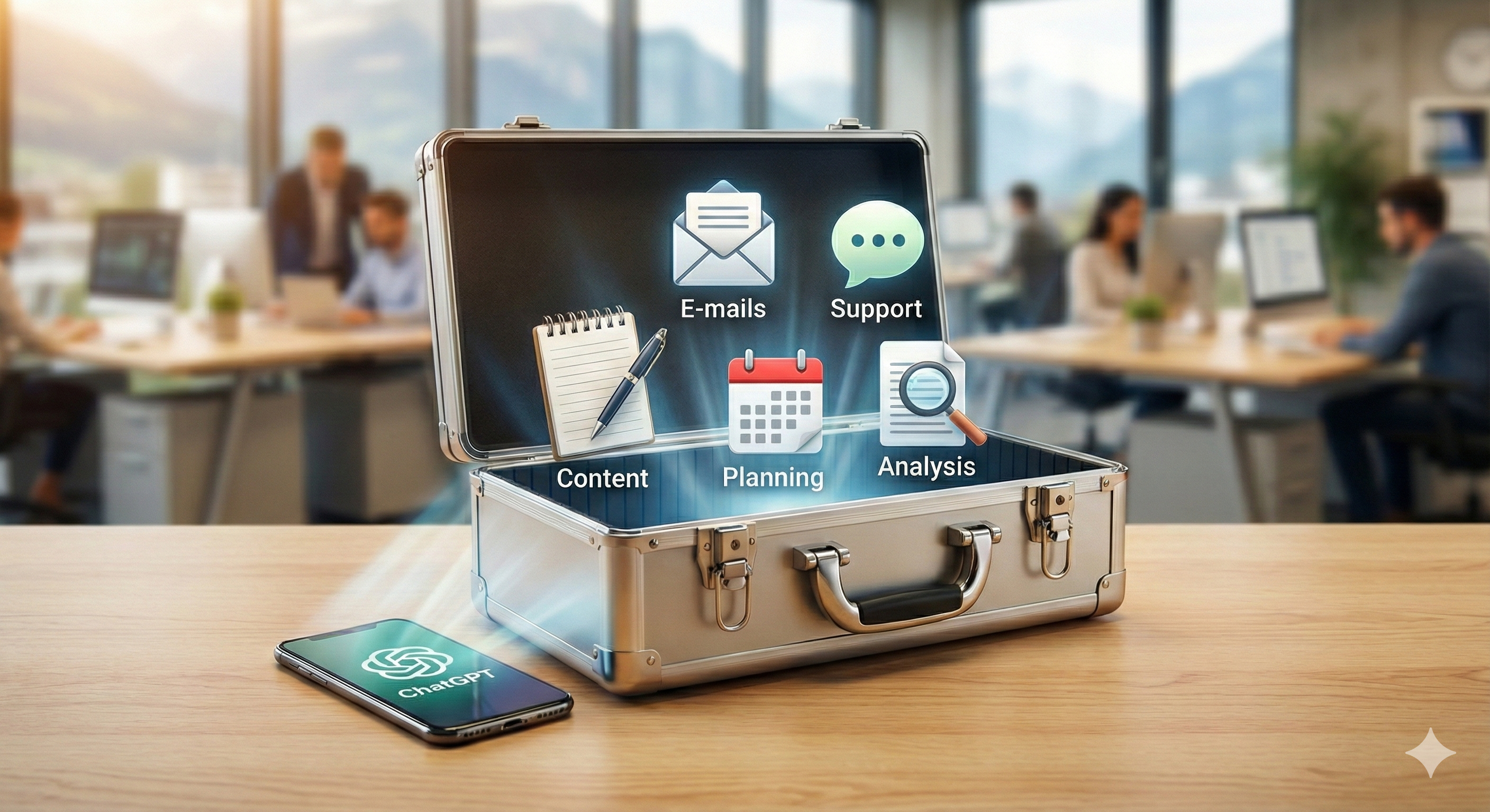 ChatGPT Anwendungsbeispiele auf verschiedenen Geräten - KI im Unternehmenseinsatz